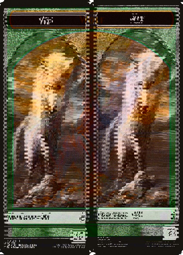 Wolf Token (Green 2/2) (V.2)