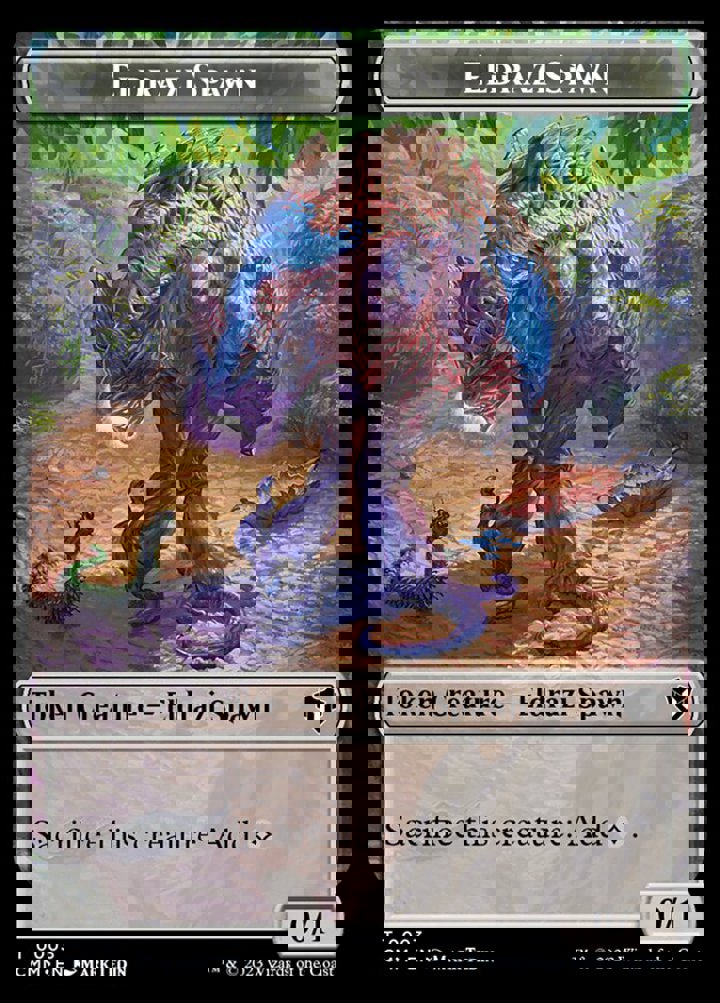 Eldrazi Spawn Token (C 0/1) // Knight Token (W 2/2 Vigilance)