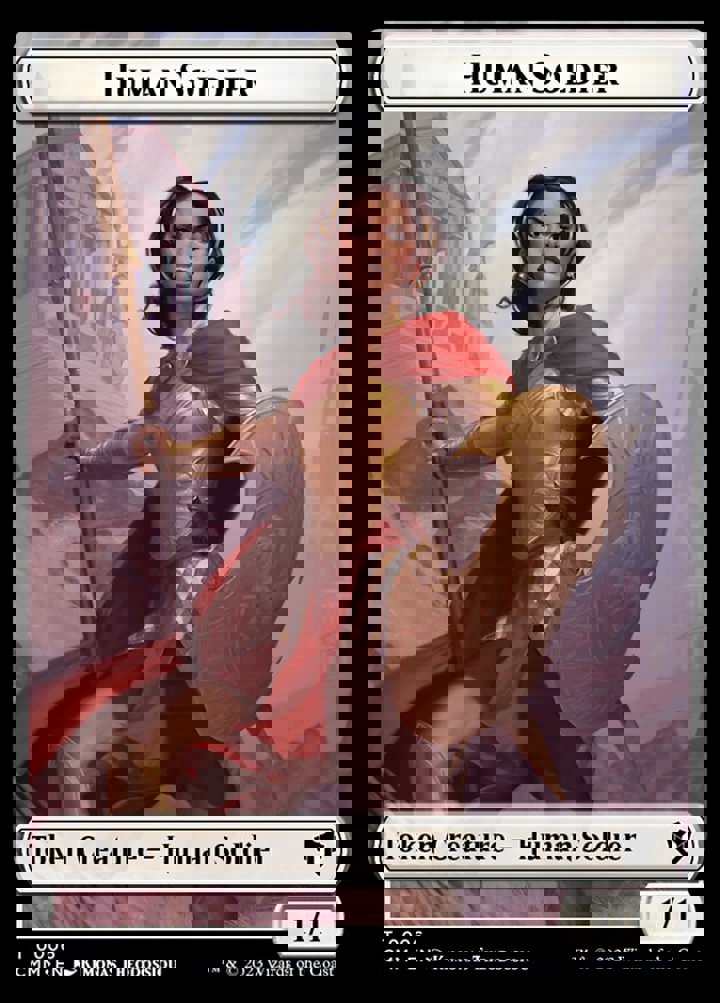 Cat Token (W 2/2) // Human Soldier Token (W 1/1)