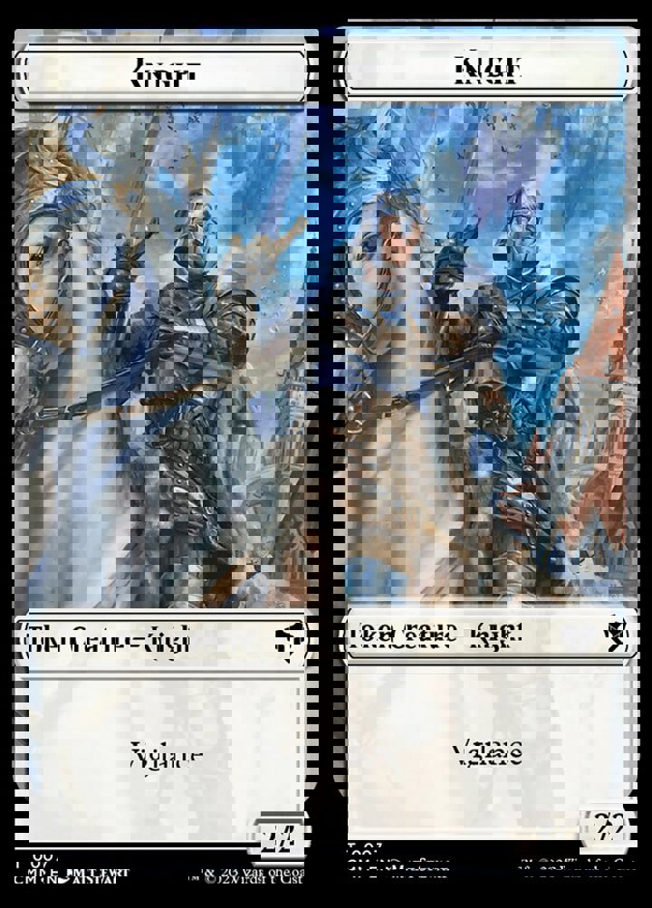Eldrazi Spawn Token (C 0/1) // Knight Token (W 2/2 Vigilance)