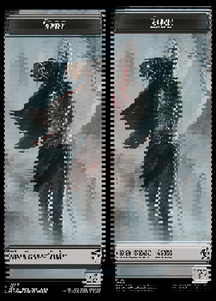 Cat Token (W 2/2) / Zombie Token (B 2/2)
