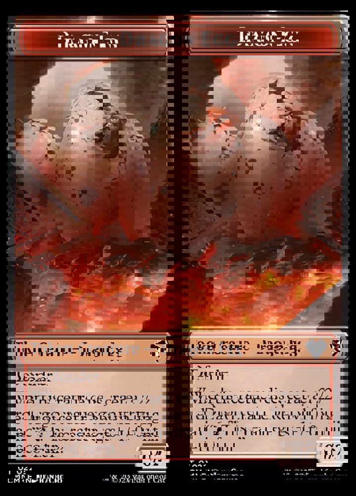 Dragon Egg Token (R 0/2) // Eldrazi Token (C 10/10)