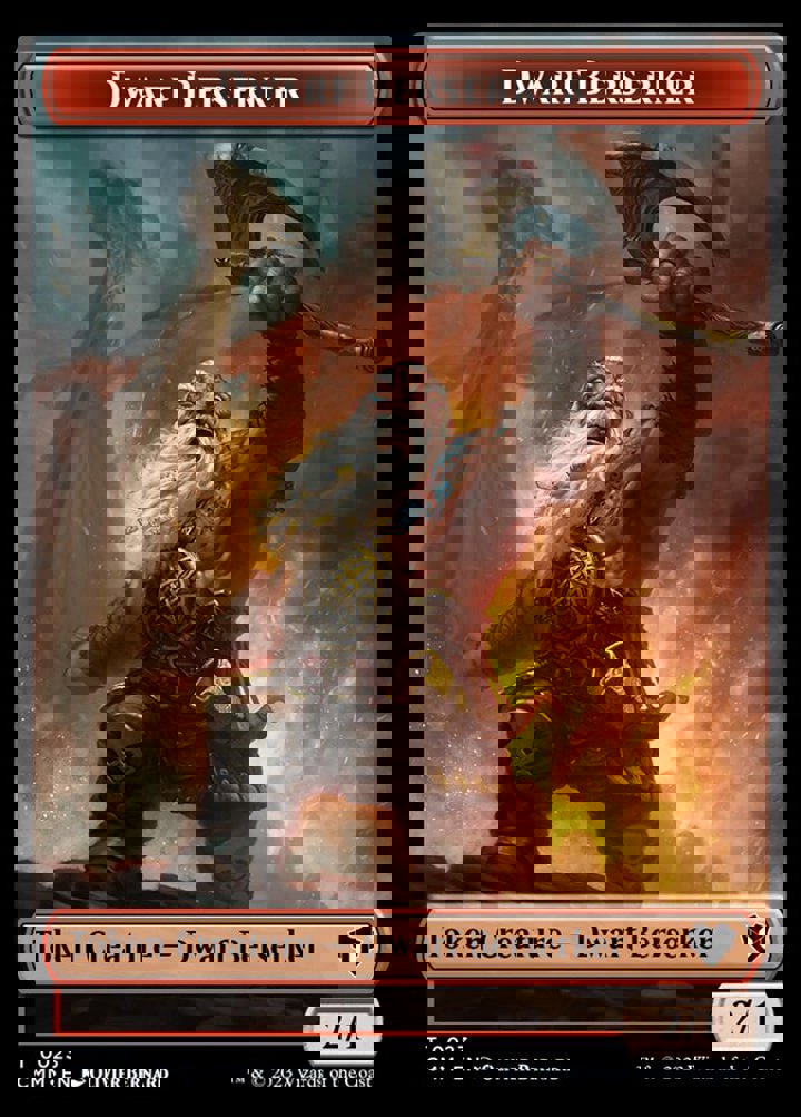 Dwarf Berserker Token (R 2/1) // Eldrazi Token (C 10/10)