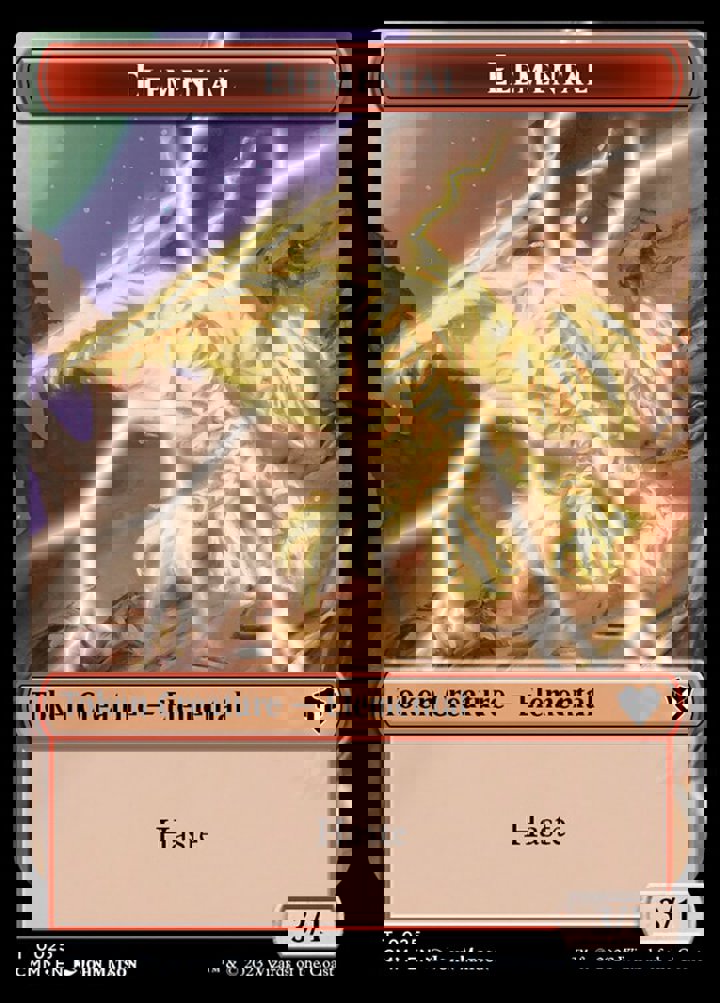 Demon Token (B 5/5) // Elemental Token (R 3/1 Haste)