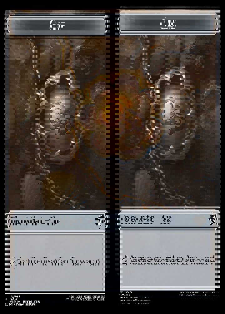 Knight Token (W 2/2 Vigilance) // Clue Token