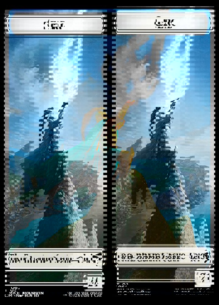Cat Beast Token (W 2/2) // Cleric Token (W 2/1)