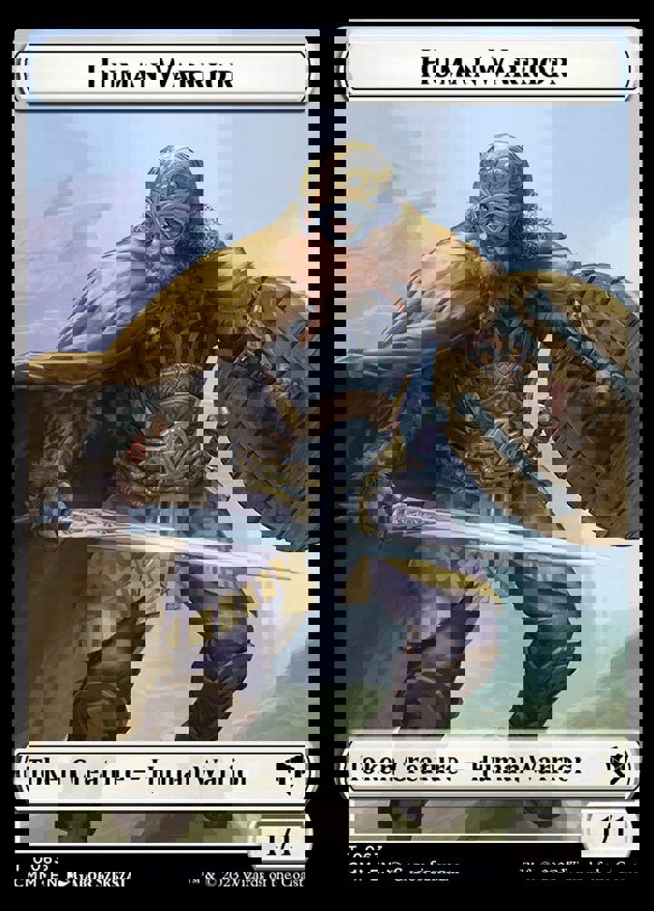 Zombie Army Token (B 0/0) // Human Warrior Token (W 1/1)