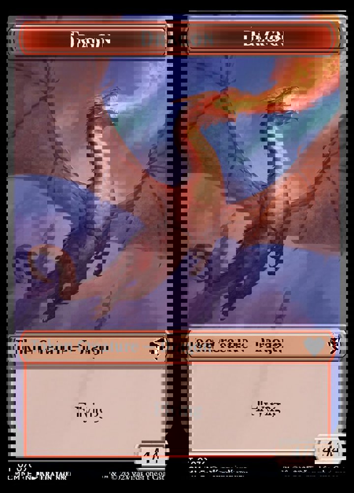 Dragon Token (R 4/4) // Kor Ally Token (W 1/1)