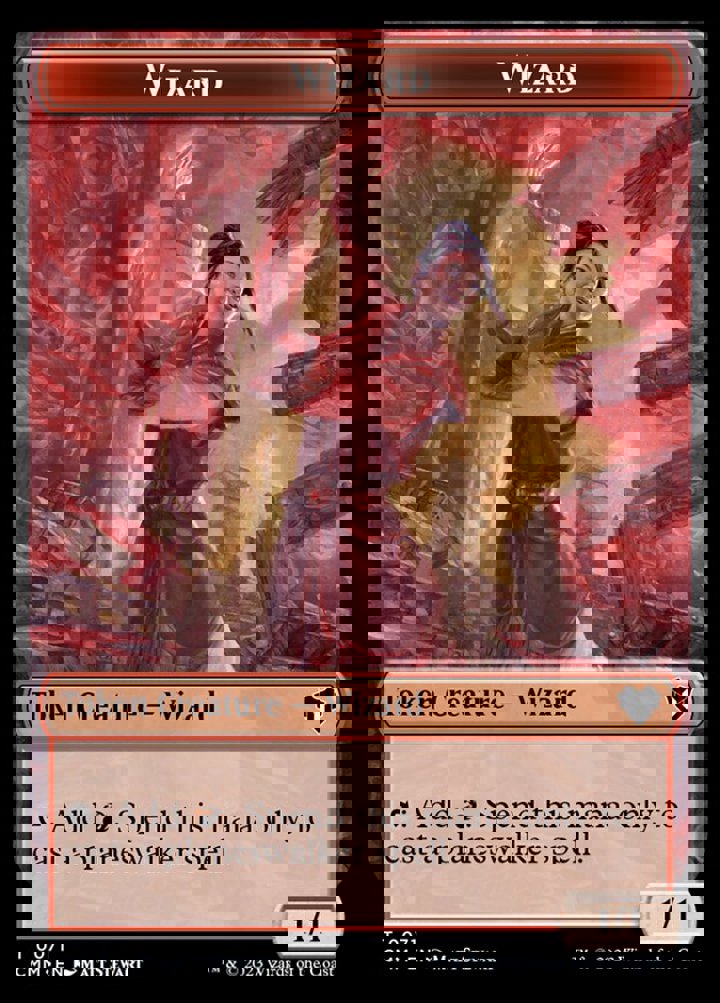 Ajani Steadfast Emblem // Wizard Token (R 1/1)