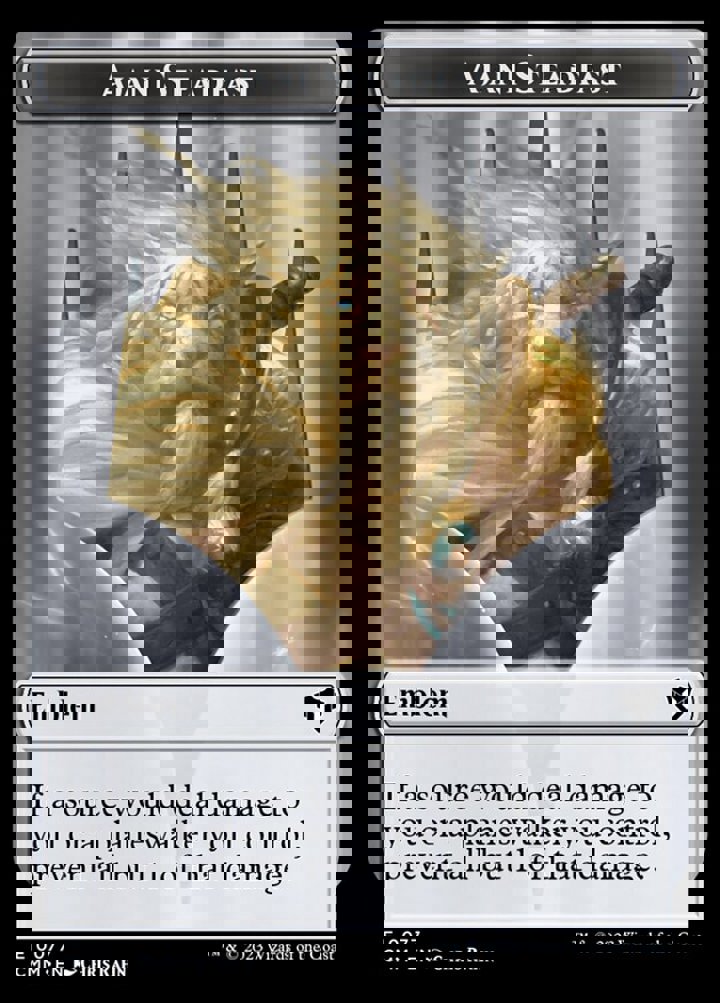 Ajani Steadfast Emblem // Wizard Token (R 1/1)