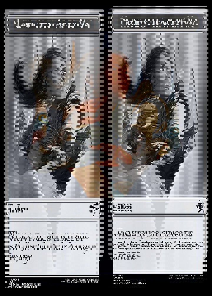 Narset of the Ancient Way Emblem // Wizard Token (R 1/1)