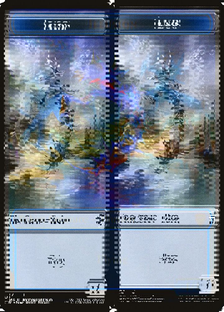 Illusion Token (U 1/1 Flying) // Plant Token (G 0/1)