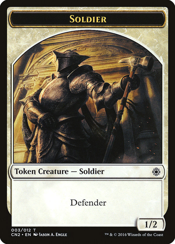 Soldier Token (White 1/2 Defender)