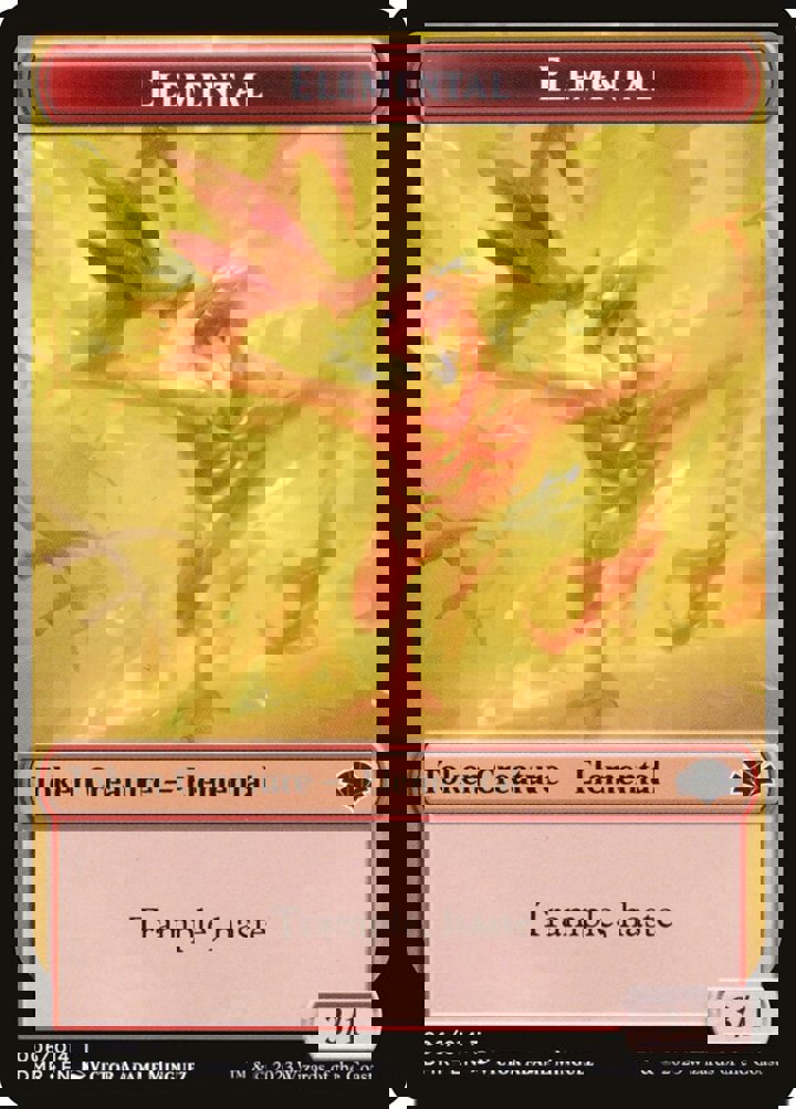 Elemental Token (Red 3/1 Trample, haste)
