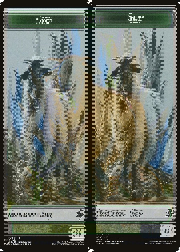 Sheep Token (Green 0/1)