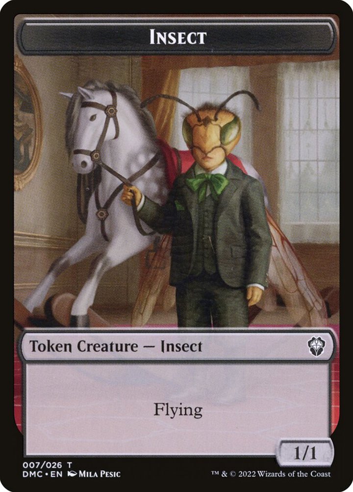 Insect Token (Black 1/1 Flying)