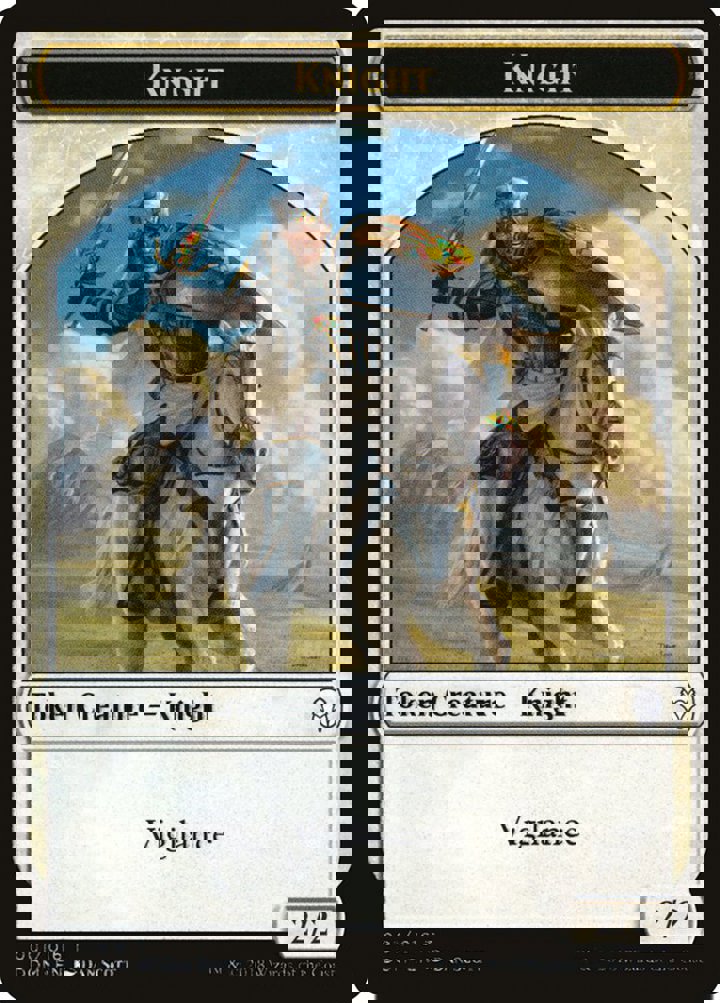 Knight Token (White 2/2 Vigilance) (V.1)