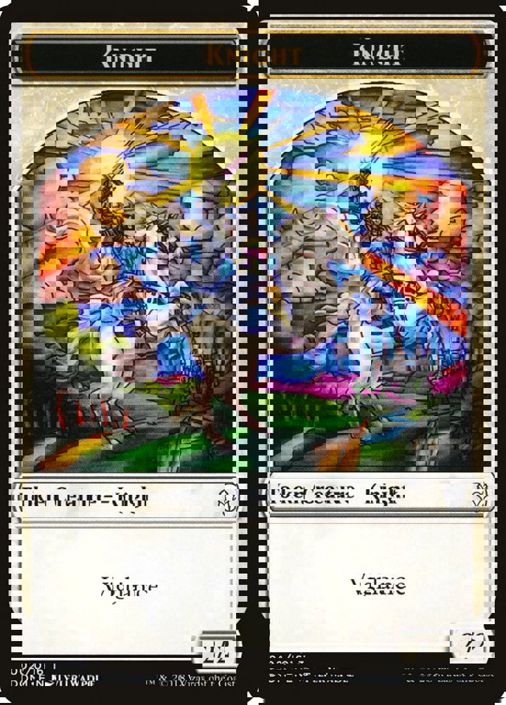 Knight Token (White 2/2 Vigilance) (V.2)