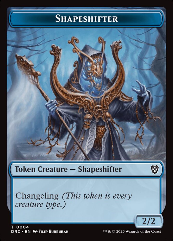 Zombie Token (W 1/1) // Shapeshifter Token (U 2/2)