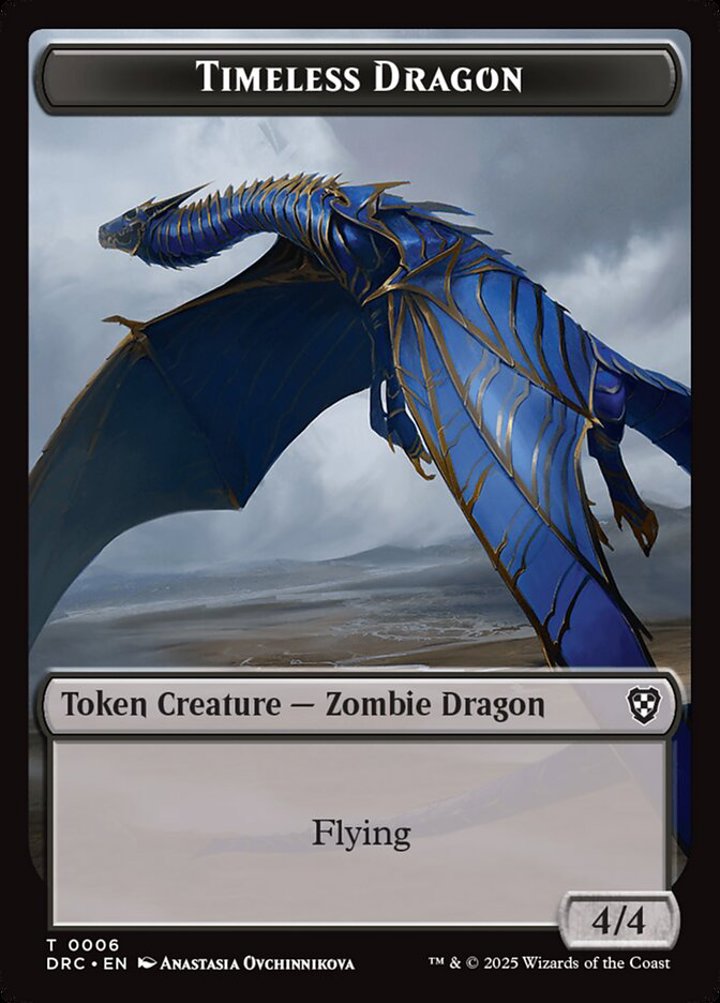 Zombie Token (W 1/1) // Timeless Dragon Token