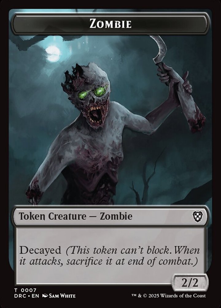 Zombie Token (B 2/2) // Zombie Token (B 2/2 Decayed)