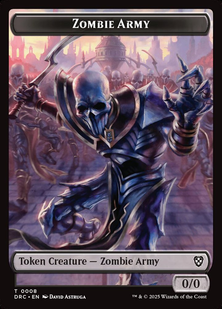 Zombie Army Token (B 0/0) // Shapeshifter Token (U 2/2)