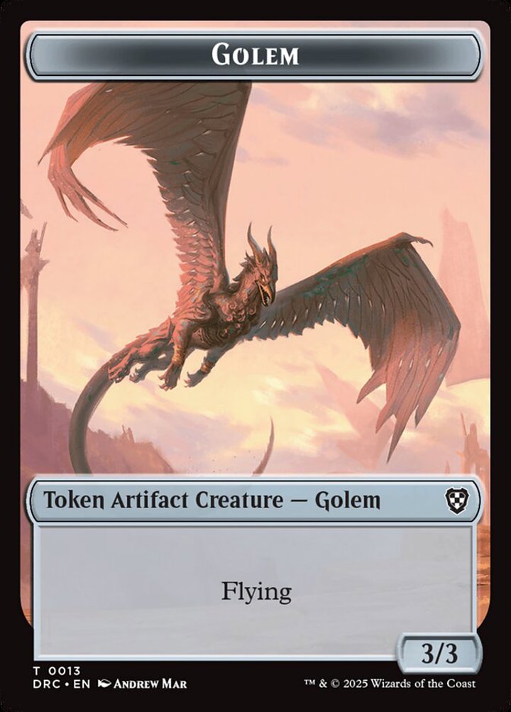 Construct Token (A 4/4) // Golem Token (A 3/3 Flying)
