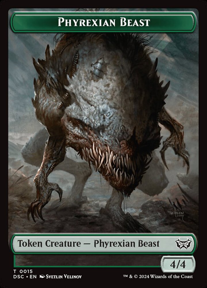 Phyrexian Beast Token (G 4/4) // Manifest Token (C 2/2)