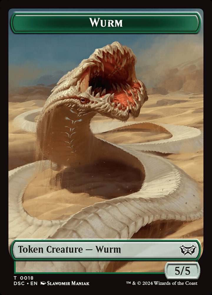Wurm Token (G 5/5) // Fractal Token (GU 0/0)