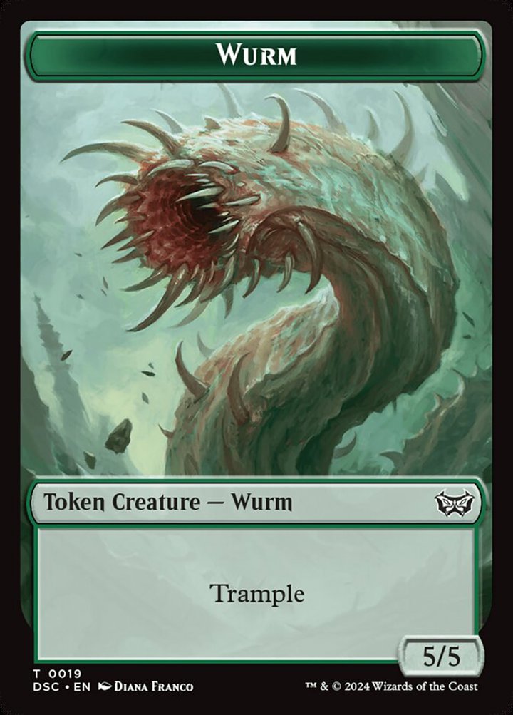 Wurm Token (G 5/5 Trample) // Insect Token (G 1/1)