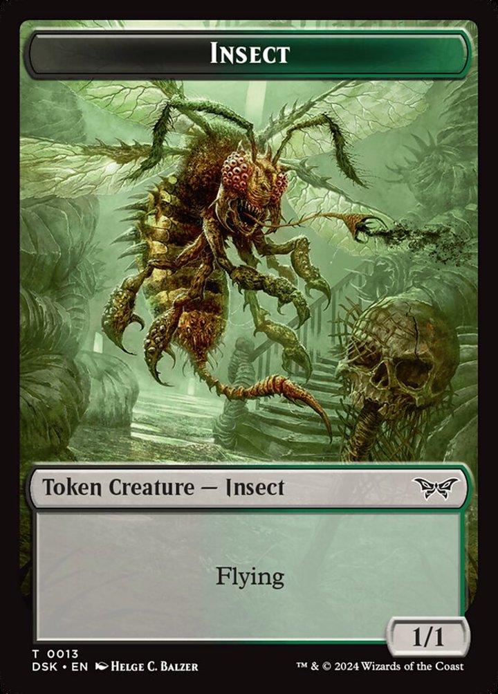 Insect Token (Black and Green 1/1 Flying)