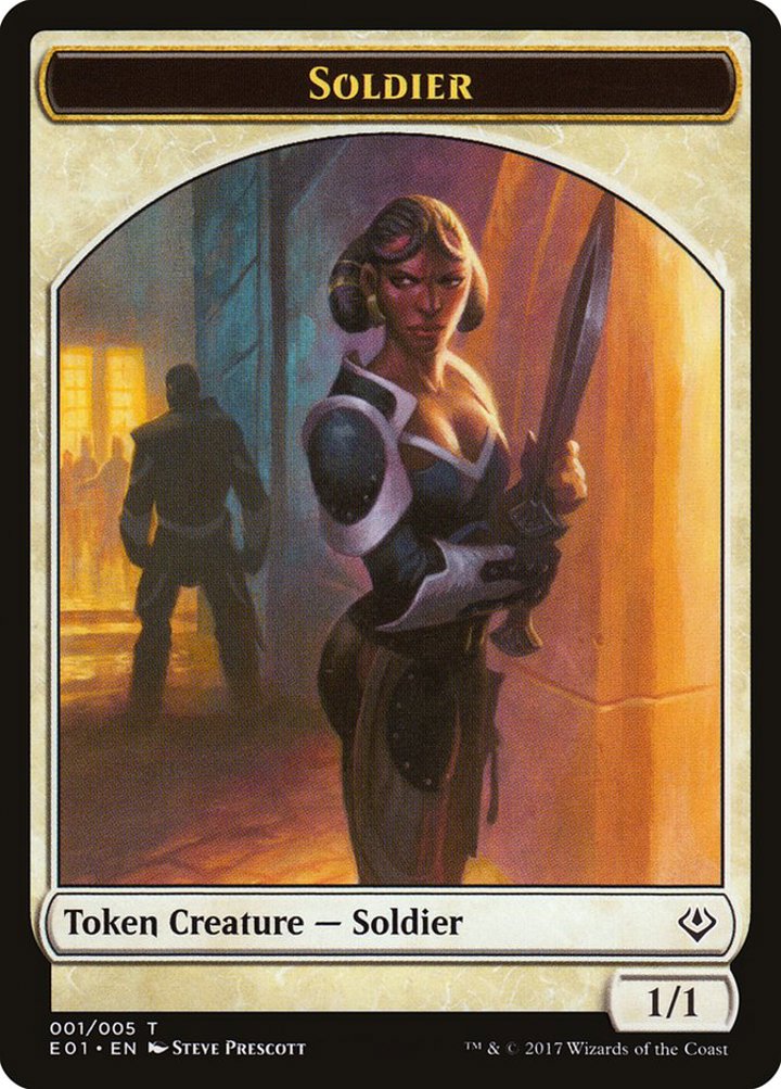 Soldier Token (W 1/1) / Spirit Token (W 1/1)