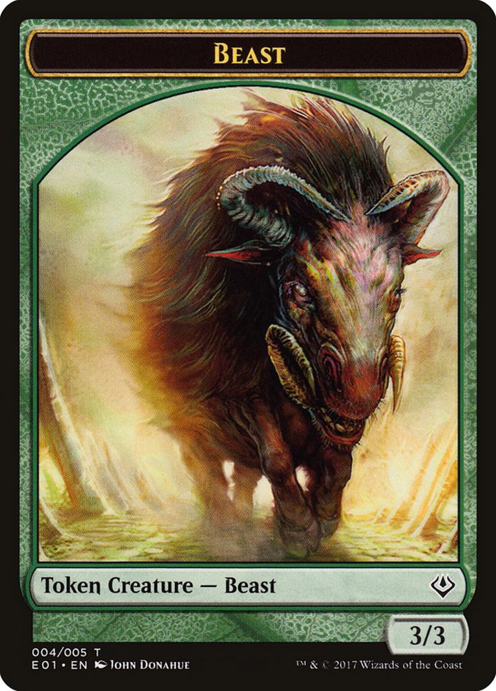 Soldier Token (W 1/1) // Beast Token (G 3/3)