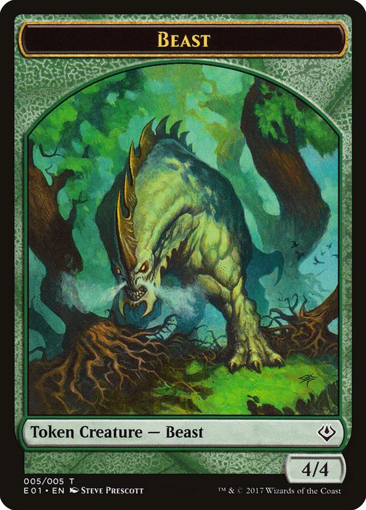Soldier Token (W 1/1) / Beast Token (G 4/4)
