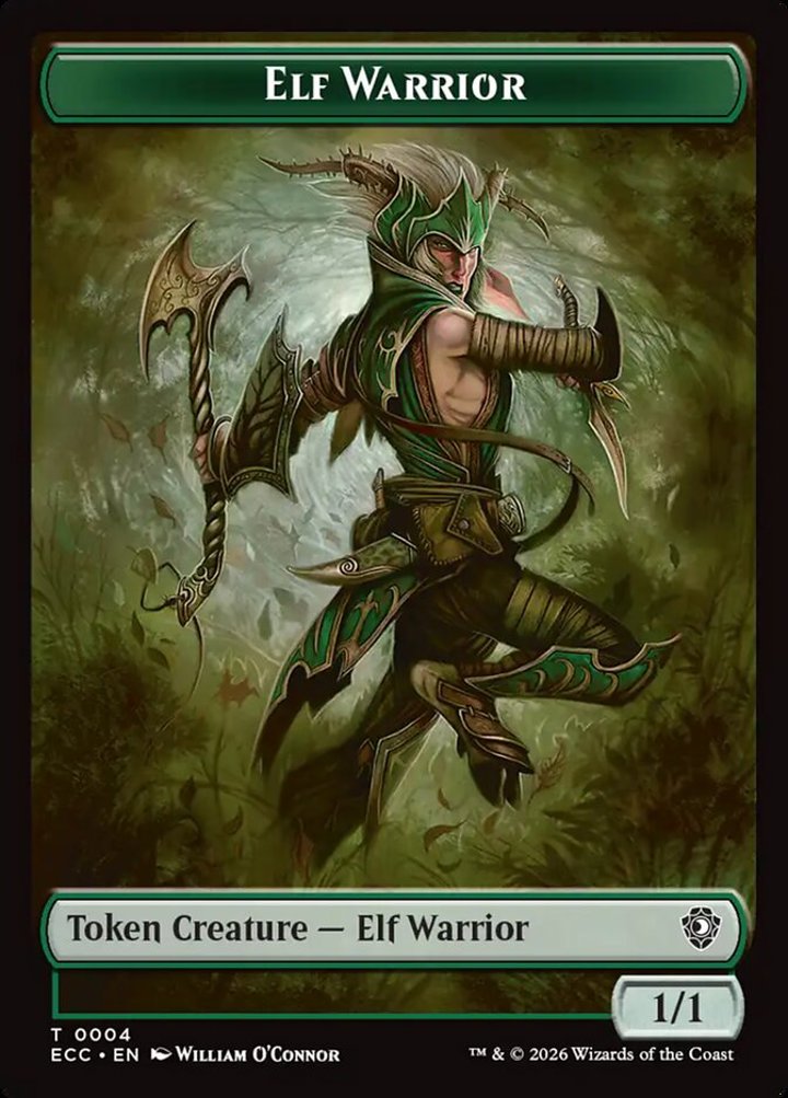Zombie Token (B 2/2) // Elf Warrior Token (G 1/1)