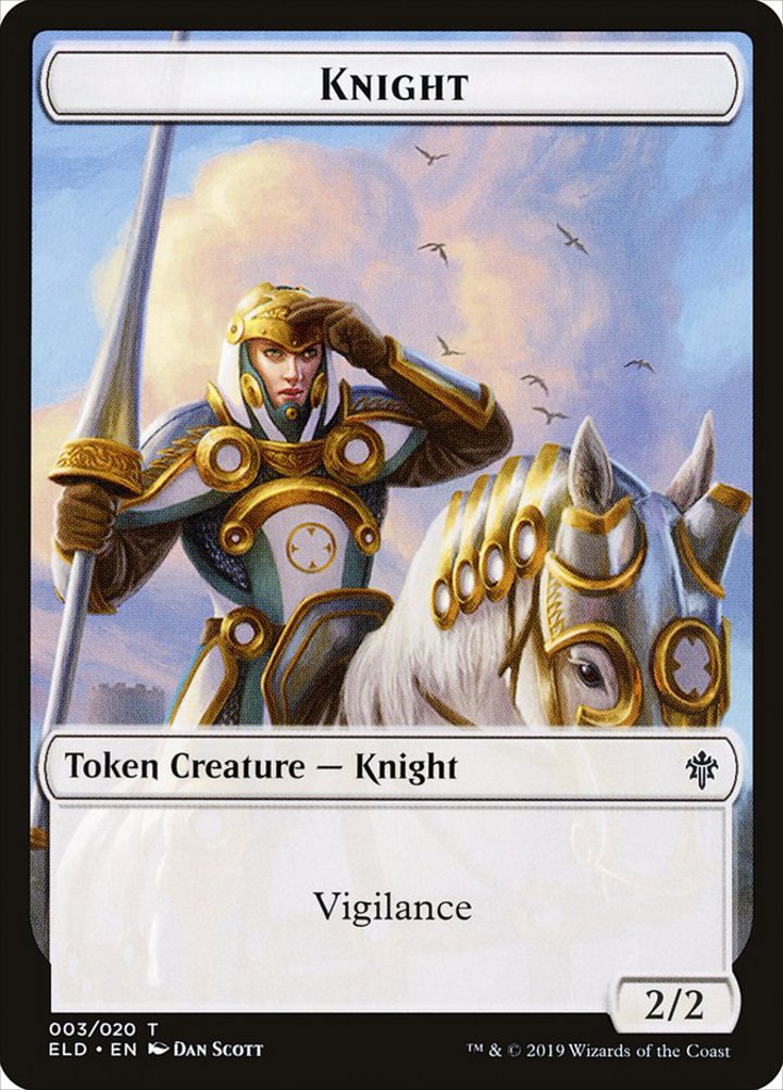 Knight Token (White 2/2 Vigilance)