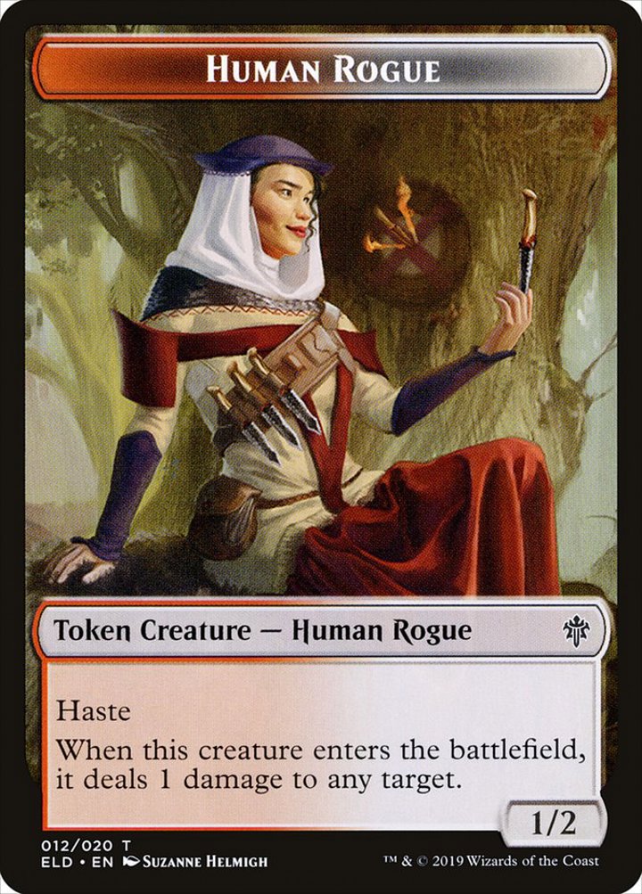 Human Rogue Token (Red and White 1/2)