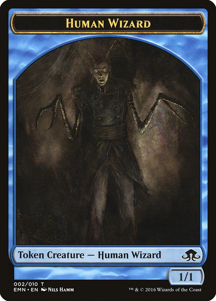 Human Wizard Token (Blue 1/1)