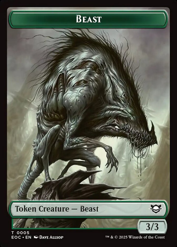 Insect Token (B 1/1 Flying) // Beast Token (G 3/3)