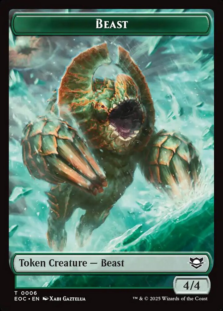 Beast Token (G 4/4) // Elemental Token (G 5/3)