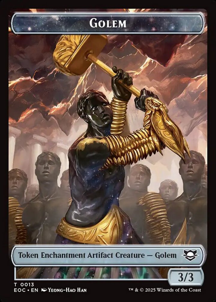 Shapeshifter Token (C */*) // Golem Token (EA 3/3)