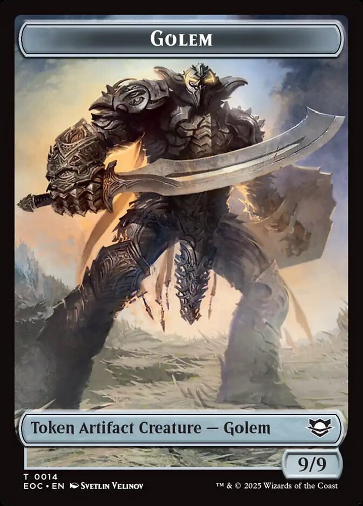 Elemental Token (G 5/3) // Golem Token (A 9/9)