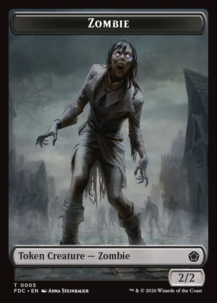 Zombie Token (B 2/2) // Zombie Knight Token (B 2/2)