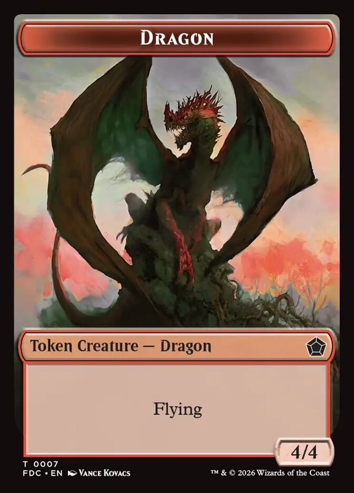Dragon Token (R 4/4) // Treasure Token