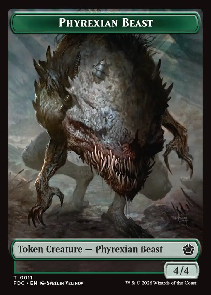 Phyrexian Beast Token (G 4/4) // Beast Token (G 3/3)