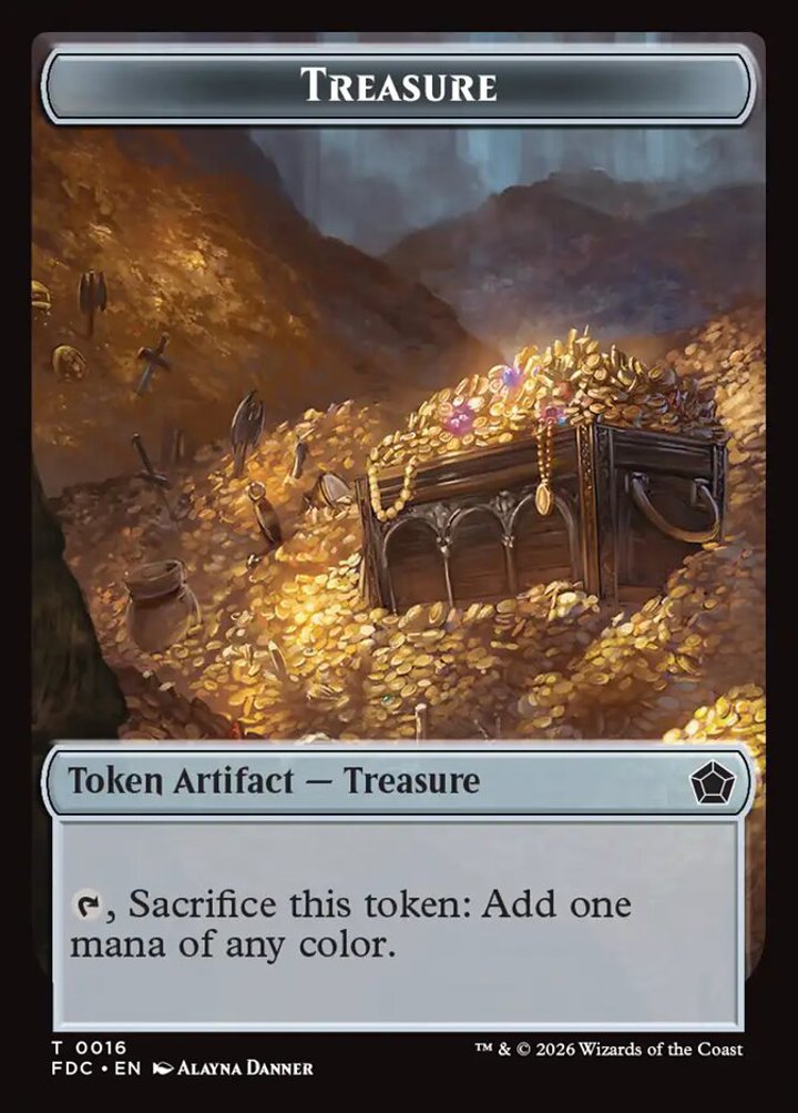 Dragon Token (R 4/4) // Treasure Token