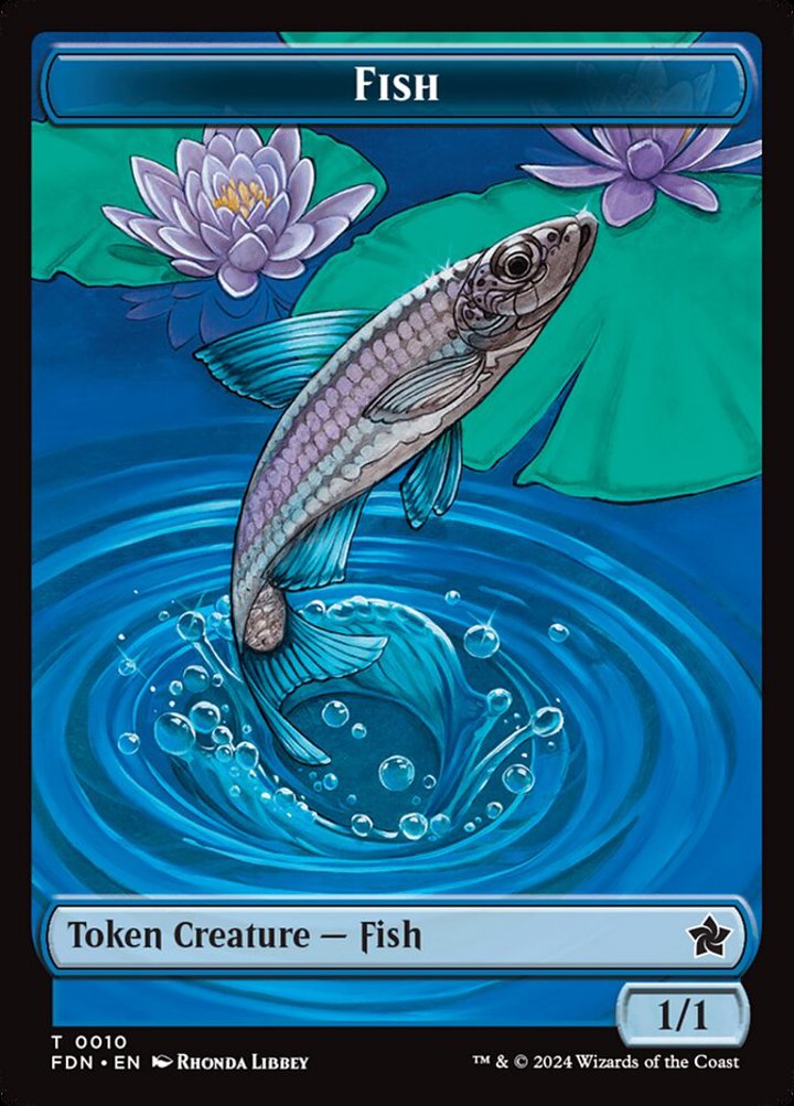 Faerie Token (U 1/1) // Fish Token (U 1/1)