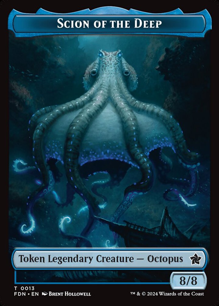 Scion of the Deep Token (U 8/8) // Koma's Coil Token (U 3/3)