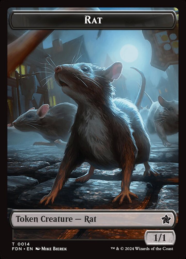 Rat Token (B 1/1) // Zombie Token (B 2/2)