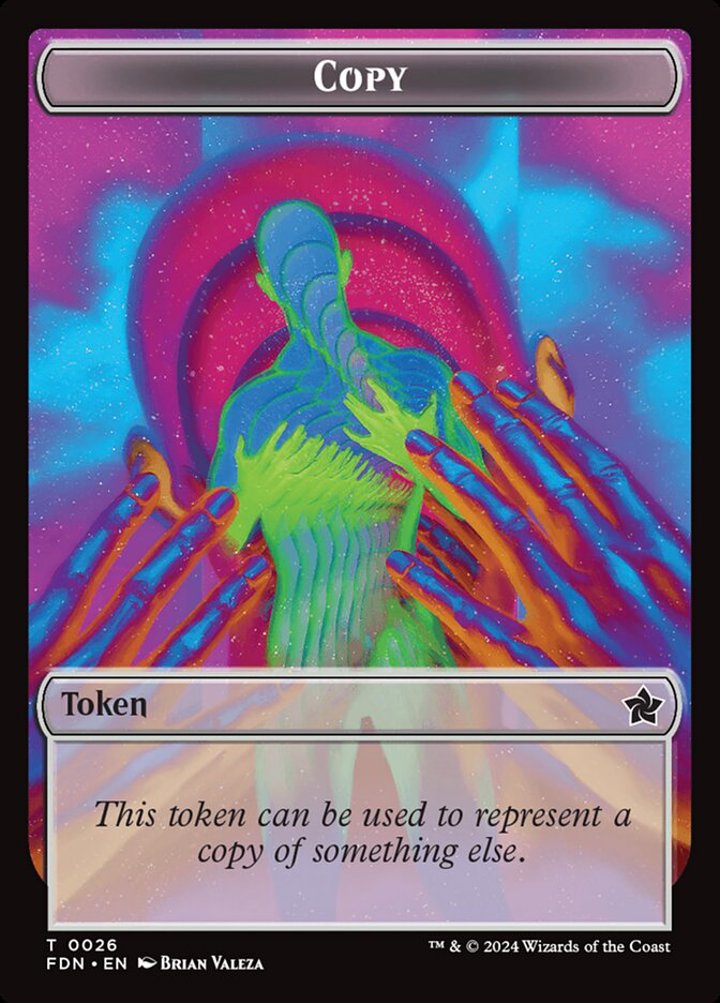 Copy Token // Human Token (W 1/1)